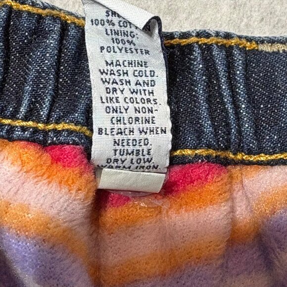 Infant Baby Girl 6-9 M Flannel Fleece Lined Jeans Lot of 2 pants - Picture 10 of 11